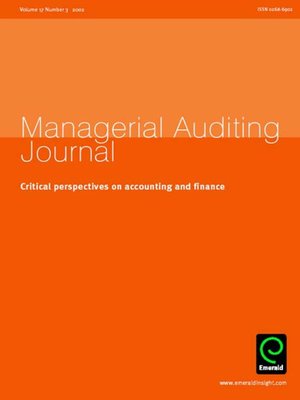 cover image of Managerial Auditing Journal, Volume 17, Issue 3